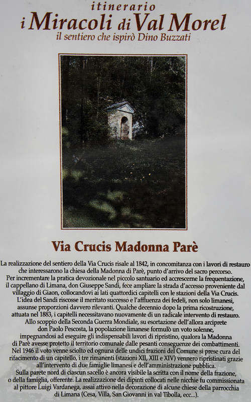 Limana, Giaon, Sentiero Buzzati, via Crucis Madonna Parè