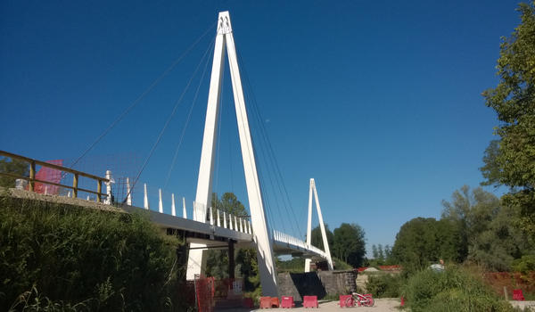 ponte ciclo-pedonale sul fiume Brenta lungo la Treviso-Ostiglia tra Pieve di Curtarolo e Campo San Martino (Padova)