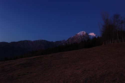 tramonto al Col Indes di Tambre d'Alpago