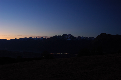 tramonto al Col Indes di Tambre d'Alpago
