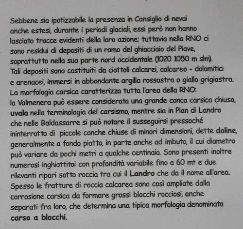 Valmenera. Pian di Landro, Baldassarre - riserva naturale