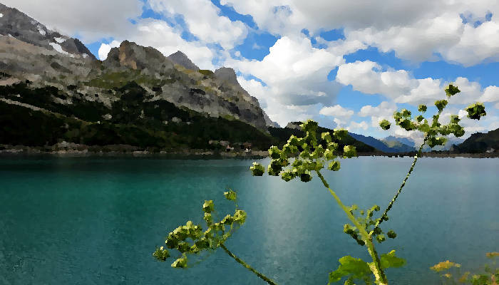 Lago di Fedaia Marmolada, malga Ciapela Rocca Pietore