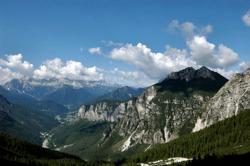 la Val di Zoldo da forcella Toanella