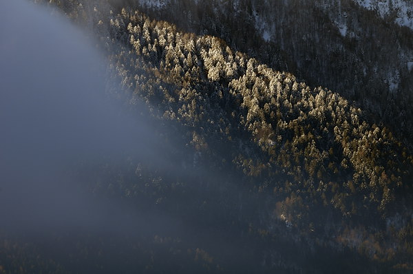 Inverno a Erto e nella valle del Vajont