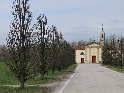 Santuario di Tessara e fiume Brenta a Curtarolo