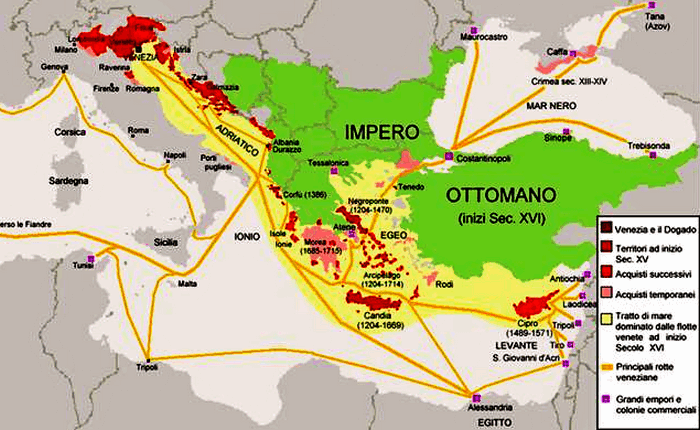 Venezia, Stato da Mar e l'Impero Ottomano