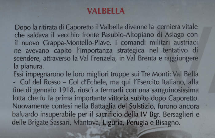 lapidi al monte Valbella di Gallio, a ricordo della Battaglia dei Tre Monti