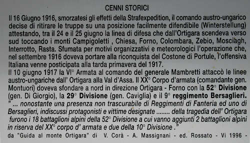 zona monumentale del monte Ortigara - altopiano di Asiago 7 Comuni