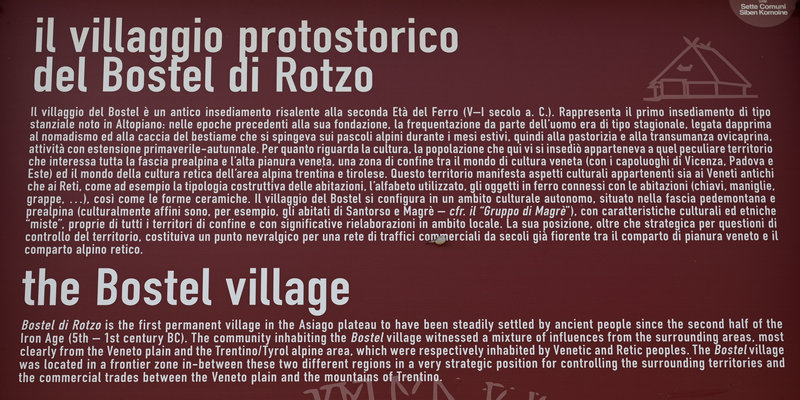 Sito archeologico del Bostel a Castelletto di Rotzo