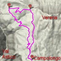 mappa escursione Campolongo, Camporosà