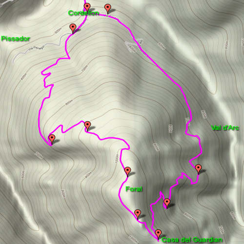 Cordellon di Mel, percorso nordic walking monte Foral Cordellon monte Foral