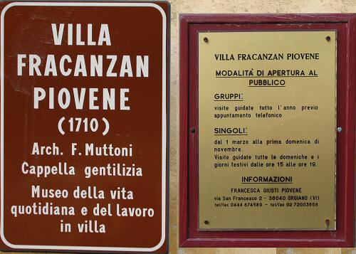 Villa Fracanzan Piovene - Orgiano - Monti Berici - Vicenza
