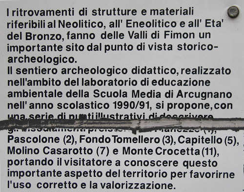Sentiero Archeologico Valli Lago di Fimon, Arcugnano