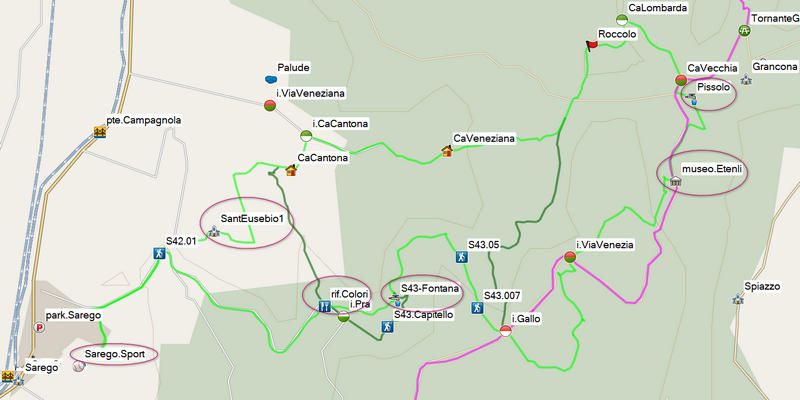 Colli di Sarego, Sant'Eusebio Costa Benedetta, Grancona, Castelletto