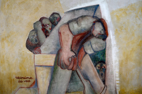 Murales di Cibiana - A. De Vidal - al squarador