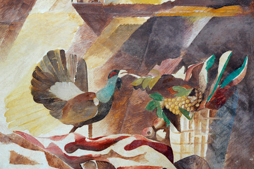 Murales di Cibiana - P.Meneghesso - la vischiada