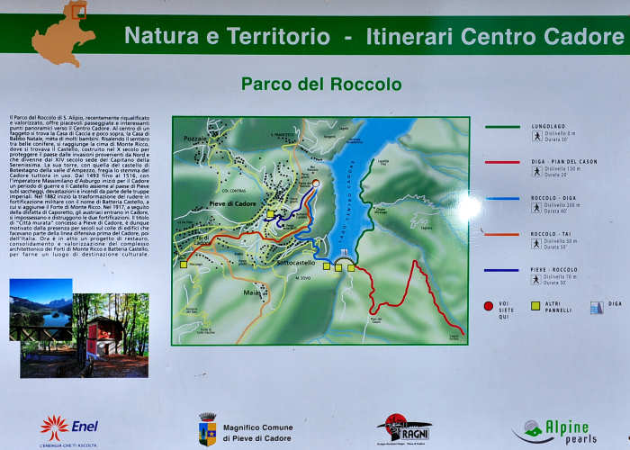 Pieve di Cadore, parco Roccolo monte Rico monte Castello