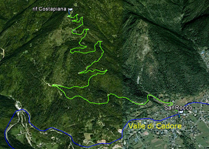 salita al rifugio Costapiana da Valle di Cadore