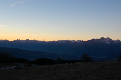 tramonto al Col Indes di Tambre d'Alpago