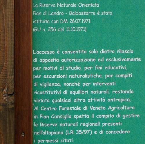 Valmenera. Pian di Landro, Baldassarre - riserva naturale