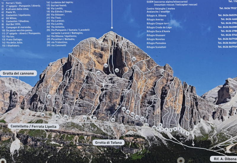Dolomiti d'Ampezzo, vie alpinistiche nella Tofana di Rozes