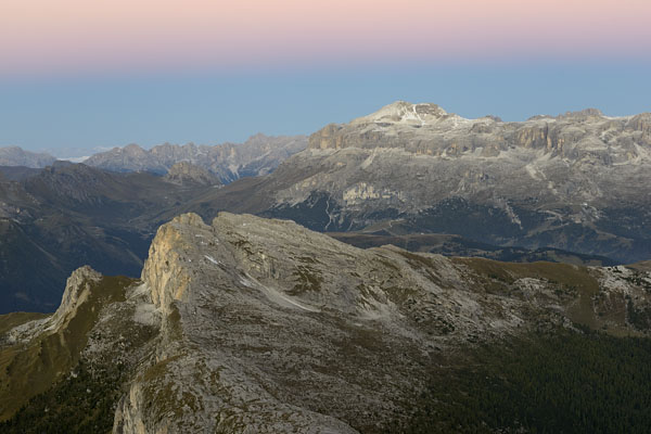 foto alba tramonto nelle Dolomiti dal Lagazuoi Piccolo