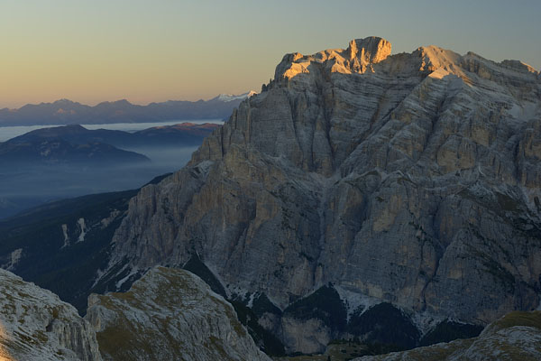 foto alba tramonto nelle Dolomiti dal Lagazuoi Piccolo