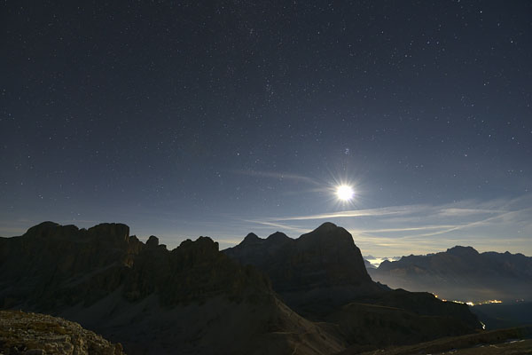 foto alba tramonto nelle Dolomiti dal Lagazuoi Piccolo