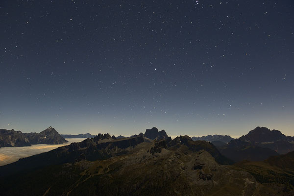 foto alba tramonto nelle Dolomiti dal Lagazuoi Piccolo