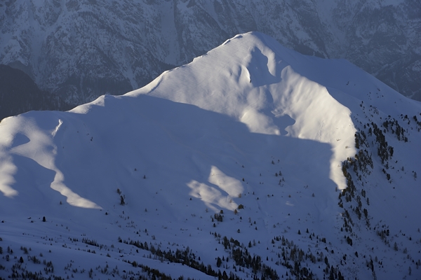 tramonto, notte e alba invernali dal Lagazuoi Piccolo verso le Dolomiti Ampezzane