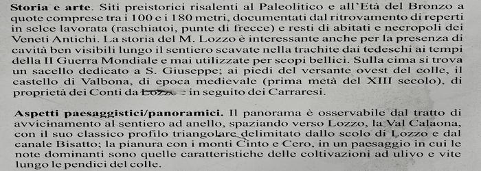 Parco Naturale Regionale Colli Euganei Monte Lozzo Atestino Castello di Valbona