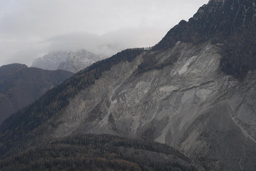 Frana del monte Toc nella valle del Vajont - Erto e Casso e la diga di Vajont