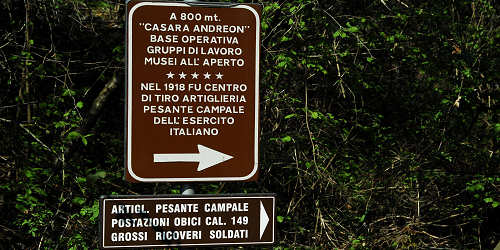 sistema fortificato di Col Andreon, zona Camposolagna sul Monte Grappa