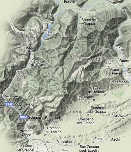 mappa Monte Grappa