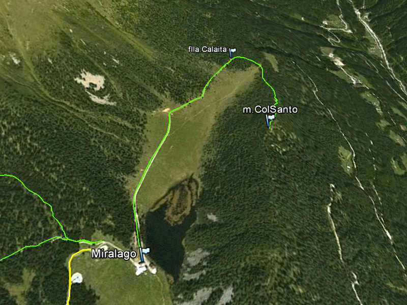 passeggiata lago di Calaita, Col Santo
