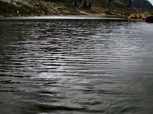 Lago delle Buse in alta Val Cadino al Manghen, Fiemme Lagorai