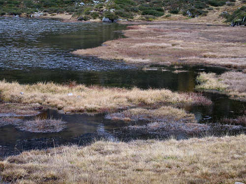 Lago delle Buse in alta Val Cadino al Manghen, Fiemme Lagorai