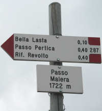 Passo Malera, Bella Lasta, Cima Trappola, Passo Pertica, rifugio Revolto