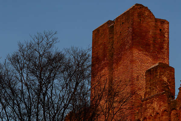 Tramonto invernale sulle Mura Medioevali di Cittadella