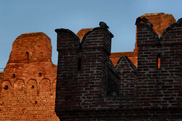 Tramonto invernale sulle Mura Medioevali di Cittadella