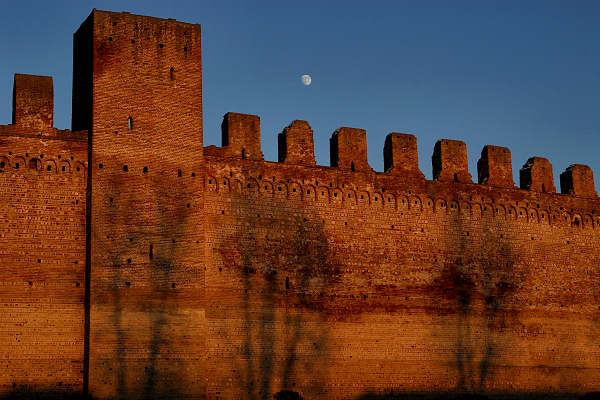 Tramonto invernale sulle Mura Medioevali di Cittadella