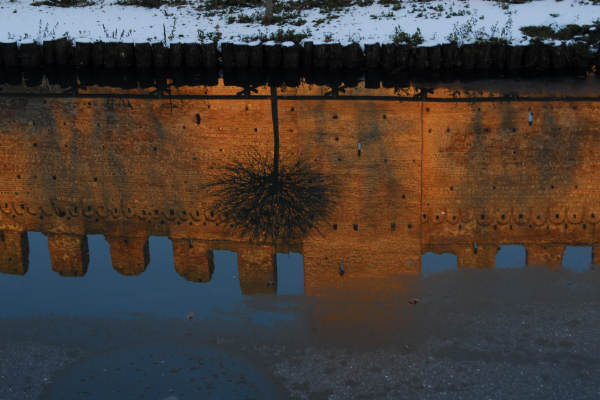 Tramonto invernale sulle Mura Medioevali di Cittadella