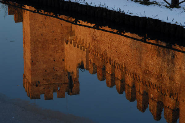 Tramonto invernale sulle Mura Medioevali di Cittadella