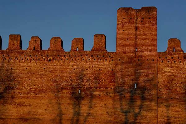 Tramonto invernale sulle Mura Medioevali di Cittadella