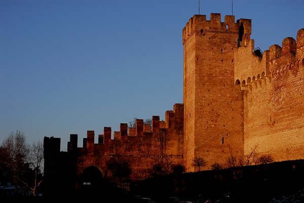 Tramonto invernale sulle Mura Medioevali di Cittadella