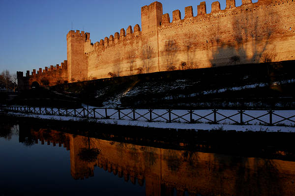 Tramonto invernale sulle Mura Medioevali di Cittadella