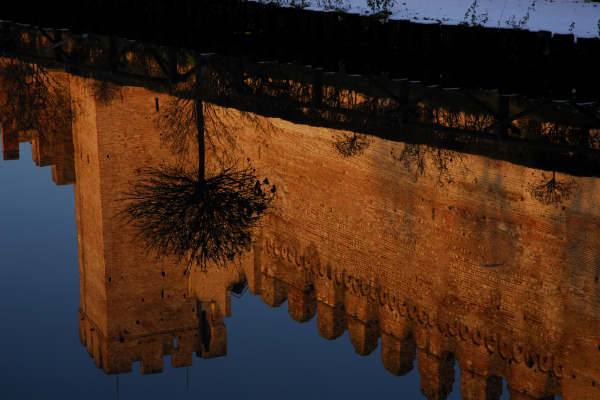 Tramonto invernale sulle Mura Medioevali di Cittadella