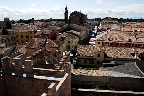 camminamento di ronda sulle mura di Cittadella