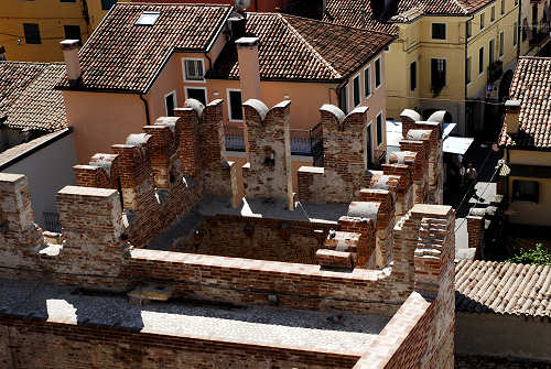 camminamento di ronda sulle mura di Cittadella