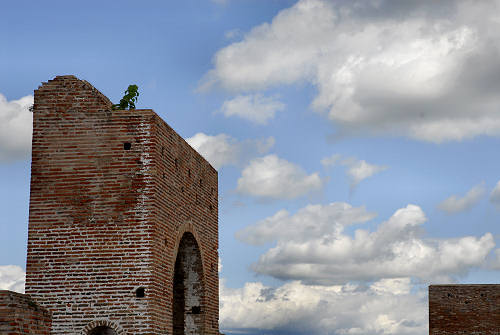 camminamento di ronda sulle mura di Cittadella